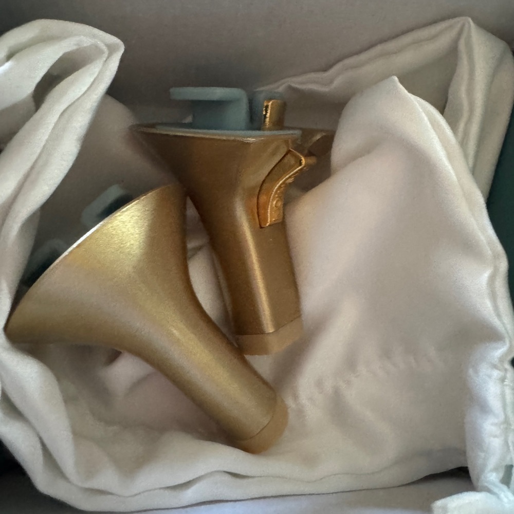 Matte Gold Stiletto Heel Kit 3" Pashion footwear Sz 5-61/2